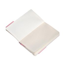 Cuaderno Con Gomilla Antartik Notes Tapa Blanda A6 Cuadricula Rosa Pastel 100 Hojas 80 gr Fsc