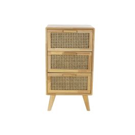 DKD Home Decor Cajonera Balines Rejilla 20 Natural 30 x 72 x 40 cm
