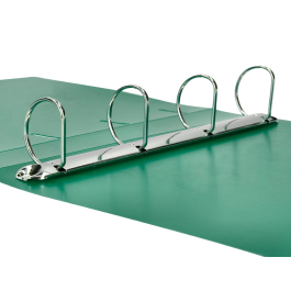 Liderpapel Carpeta 4 Anillas 40 mm Polipropileno DIN A4 Verde Translucido