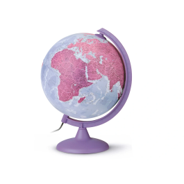 Nova rico Globo terráqueo Purple con luz base y meridiano color morado diámetro 25 cm
