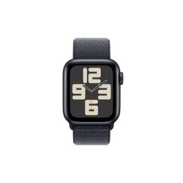 Apple Watch SE GPS 40 mm Smartwatch - Aluminio de Medianoche con Cinta Deportiva, A2722, Compatible con iOS, Retina LTPO OLED, Resistente al Agua hasta 50 m