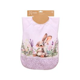 KioKids Babero Impermeable con Mangas Conejo Lavanda +4 Meses Colección Little Sauvages