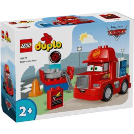 LEGO 10417 Duplo Disney Pixar Cars Mack El Transportista y Rayo McQueen Set de Construcción Parada en Boxes Juguete +2 años