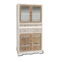 Armario Boho DKD Home Decor Natural Blanco 42 x 180 x 80 cm