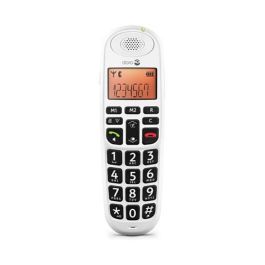 Doro PhoneEasy 100w - Teléfono DECT con altavoz, 20 entradas en agenda, identificador de llamadas y pantalla con luz de fondo, color Blanco