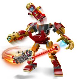 LEGO 76307 Armadura Robótica de Iron Man vs. Ultrón Set LEGO Marvel Construible con 2 Minifiguras y Cañón Disparador Edad +6 Años