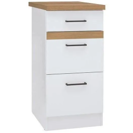 Junona Mueble Bajo de Cocina 40 cm 3 Cajones + Encimera JUNONAMB3T40BL Blanco Brillo Precio: 123.8900003. SKU: B182AZW73K