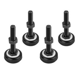 Lanberg Pie de Soporte M10 para Armario Rack, 78mm Altura, 60kg Carga Máx., ABS y Metal, Negro RAL9004
