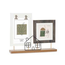 Portafotos Doble Pinza Giftdecor 28x23.5x6 cm Madera MDF Marrón/Negro (6 Unidades) Portafotos Doble Pinza Giftdecor 28x23.5x6 cm Madera MDF Marrón/Negro (6 Unidades)