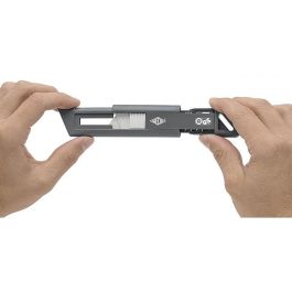 WEDO Cera-Safeline Cutter Safety Compact con Cuchilla Cerámica Retráctil y Bloqueo, Antracita/Blanco, 18mm