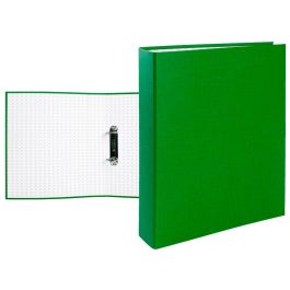 Carpeta De 2 Anillas 40 mm Mixtas Liderpapel Folio Carton Forrado Paper Coat Compresor Plastico Verde