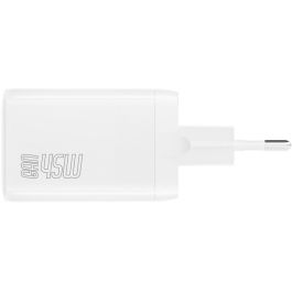 4smarts Cargador PDPlug Dual 45W GaN 2xUSB-C, Blanco