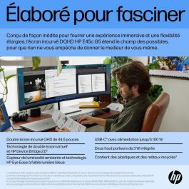 HP E45c G5 Monitor Curvo IPS DQHD 113cm 5120x1440 3ms 165Hz 400cd HDR DP/HDMI/2xUSB-C 100W