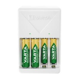 Varta 57657101451 Cargador Pilas 2 o 4 AA/AAA y 4xAA 2100 mAh, Carga Lenta, Voltaje Universal