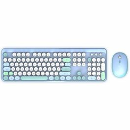 Mobility Lab MOB3700527313887 - Combo Teclado + Mouse Inalámbrico Pure Color Azul, diseño ergonómico, escritura discreta