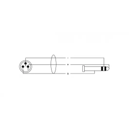Cordial Cable de Audio XLR Macho / Jack Estéreo - 6 m