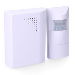 Edm Alarma avisador de visitas, sensor emisor-receptor, 8 sonidos, ajuste de tiempo, alcance 80m, detección 120°