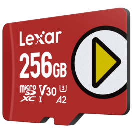 Lexar LMSPLAY256G-BNSNG Memoria Flash MicroSDXC UHS-I Clase 10 de 256 GB, Velocidad de Lectura 205 MB/s, Escritura 140 MB/s, V30, U3