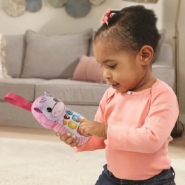 Vtech Baby VT80566855 Allo Baby Toudoux Rosa - Peluche Interactivo para Bebés, Música y Luces, Tacto Suave, Ideal para Regalo