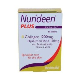 Health Aid Nurideen Plus 60 Comp. Suplemento Colágeno, Ácido Hialurónico, Vitaminas y Zinc para Piel Normal Precio: 42.5000004. SKU: B1EFN3HWVD