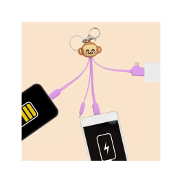 Mr. Wonderful Cable Multiconector 3 en 1 3D con USB-C, Micro USB y Lightning