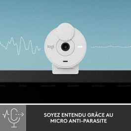 Logitech Brio 300 Webcam Blanco Crudo - 1080p/30 fps, Campo Visual 70°, Micrófono Mono, USB-C