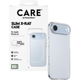 PanzerGlass Funda CARE Fashionable X-Ray Soft Basic para iPhone Air, Transparente, Resistente a golpes y rayones