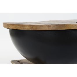 DKD Home Decor Mesa Centro Colonial Negro Natural 76 x 33 x 114 cm