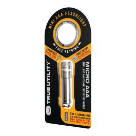 True Micro linterna llavero AAA, 50 lúmenes, aluminio aeronáutico, resistente al agua True Micro linterna llavero AAA, 50 lúmenes, aluminio aeronáutico, resistente al agua