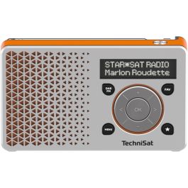 TechniSat DigitRadio 1 Radio Digital Portátil DAB+ FM Batería Recargable 10h Plata/Naranja con OLED USB