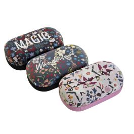 DKD Home Decor Estuche Lentillas Moderno PU Metal, Colores Surtidos (Azul, Negro, Marrón), 5.7x3x9.6 cm, Pack 12 Unidades