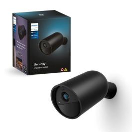 Philips Hue AUC1717895922522 Cámara Inalámbrica Segura HD 1080P para Interior o Exterior con Control por Aplicación, Negra