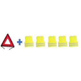 HTC Equipement HTC3513766118263 Pack Seguridad: 1 Triángulo de Emergencia + 5 Chalecos Reflectantes de Seguridad XL para Adulto Precio: 37.50000056. SKU: B1JD43VN59