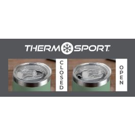 Thermosport Travel Mug Acero Colores 360Ml - 8 cm (ancho) x 11.8 cm (alto) x 8.7 cm (largo) (12 Unidades)