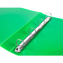 Liderpapel Carpeta 4 anillas 25 mm Din A4 Polipropileno Verde Manzana Opaco