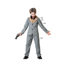 Disfraz Payaso Gris Niño 5-6 Años con Chaqueta y Corbata para Halloween y Carnaval