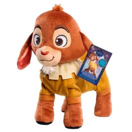 Just Play 10118 Peluche Interactivo Valentino Disney Wish Walk 'n Talk, Se Desmaya, Frases y Sonidos, 28 cm, Español