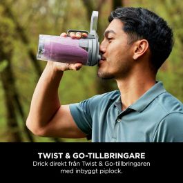 Ninja Licuadora Portátil Blast Max BC251EUNV, Recipiente 530 ml, Batería 2h, Sin Cable, Sin BPA, Azul