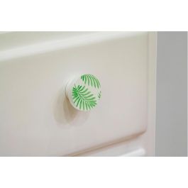 Rei e295 Blister con 2 Pomos Redondos para Mueble en Madera Haya Acabado Verde Ø38mm