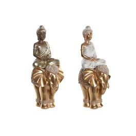 Figura Oriental DKD Home Decor Dorado Plateado 11 x 24.5 x 11 cm (4 Unidades)