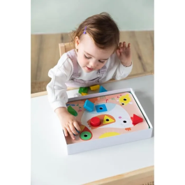 Goula Juego Educativo Baby Shapes Puzzle de 18 Piezas Gigantes Océano Personajes Marítimos Números 1-4 A Partir de 2 Años