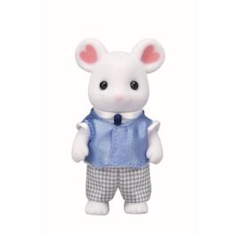 Sylvanian Families 5308 Marshmallow Mouse Family - 4 Figuras Articuladas Vestidas (Mamá, Papá, Hijo, Hija)