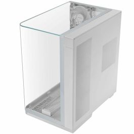 Mars Gaming MCINFINIOW Caja Torre Gaming Blanca con Cristal Templado Curvo Panorámico, 2 Ventiladores ARGB y USB-C. Compatible ATX.