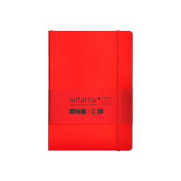 Antartik Cuaderno A5 Tapa Blanda Hojas Cuadriculadas Rojo 80 Hojas 80gr FSC