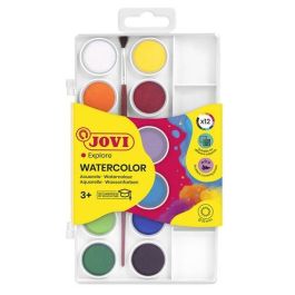 Jovi Acuarelas en Pastillas 22 mm, Colores Surtidos, Estuche con 12 Unidades y Pincel Nº3 Incluido Precio: 2.78999985. SKU: B122AMJHLA