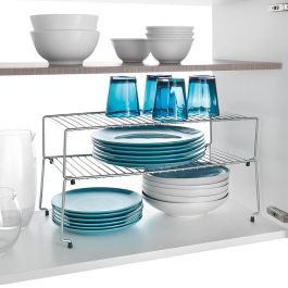 Metaltex Set 2 estantes apilables 'Sky' 48x33x24cm, recubrimiento polytherm metallic