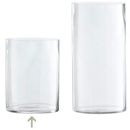 Day Jarrón Cilindro de Vidrio/Cristal Máquina, 15 cm Diámetro, 20 cm Altura