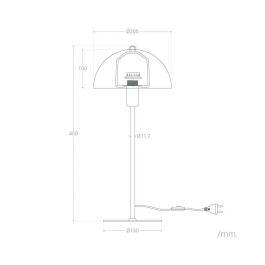 Lámpara de Mesa Bole SKD-T1017, Diseño Elegante y Moderno, Casquillo E27 para Bombillas LED, Ideal Salón, Dormitorio, Restaurante