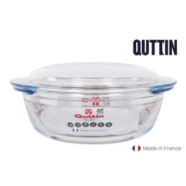 Quttin Cacerola Redonda de Vidrio con Tapa 2.2 + 0.8 Litros, 26.5 x 23 x 11 cm (3 Unidades) Precio: 30.59000032. SKU: S2209349