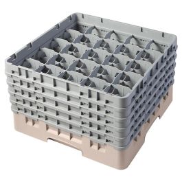 CAMBRO - 25S958-184 - Cesta de lavado 25 comp. 5 alturas - 8,7 cm Ø máx. - alt. máx. 25,8 cm - 50 x 50 x 30,8 cm - Beige Precio: 103.95000011. SKU: B18W2H5XED